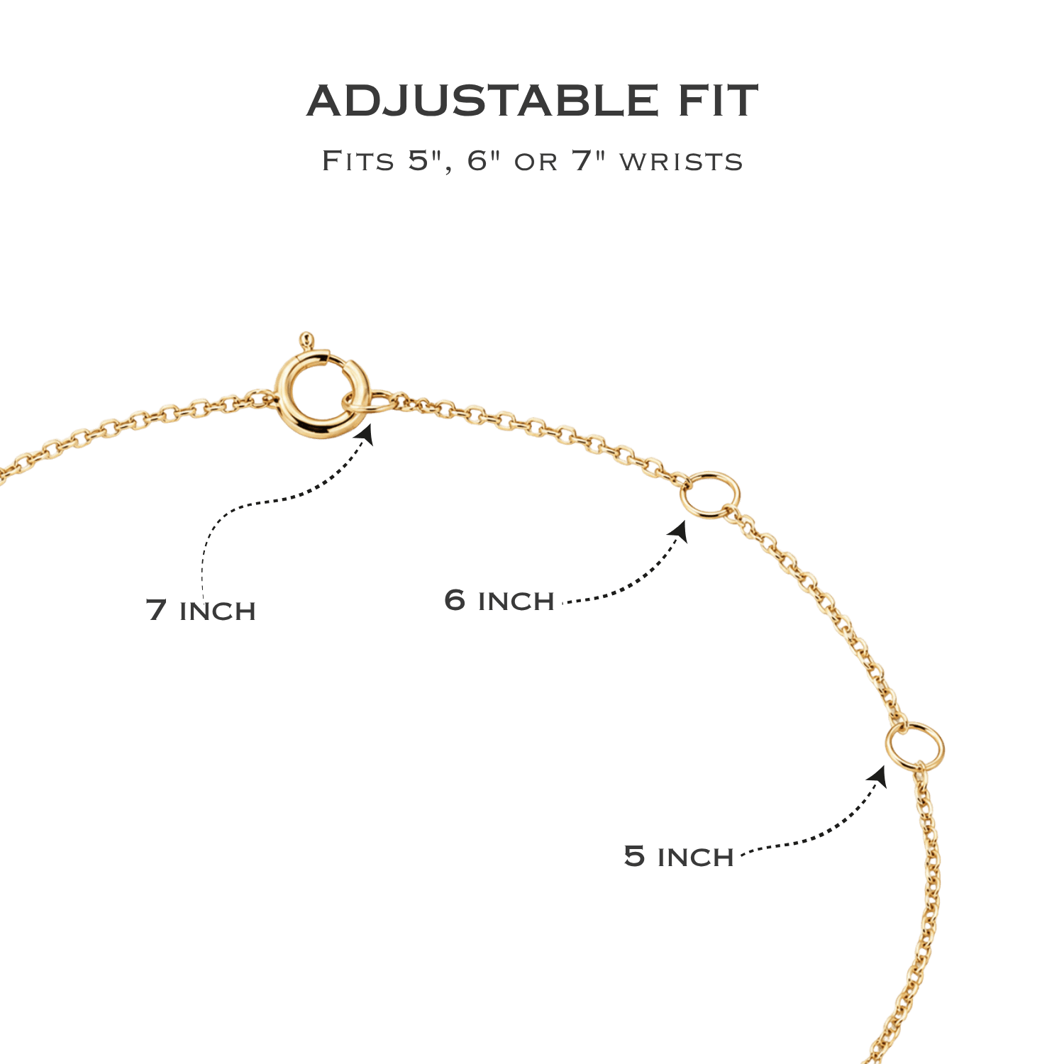 How the adjustable fit works on Bracelets
