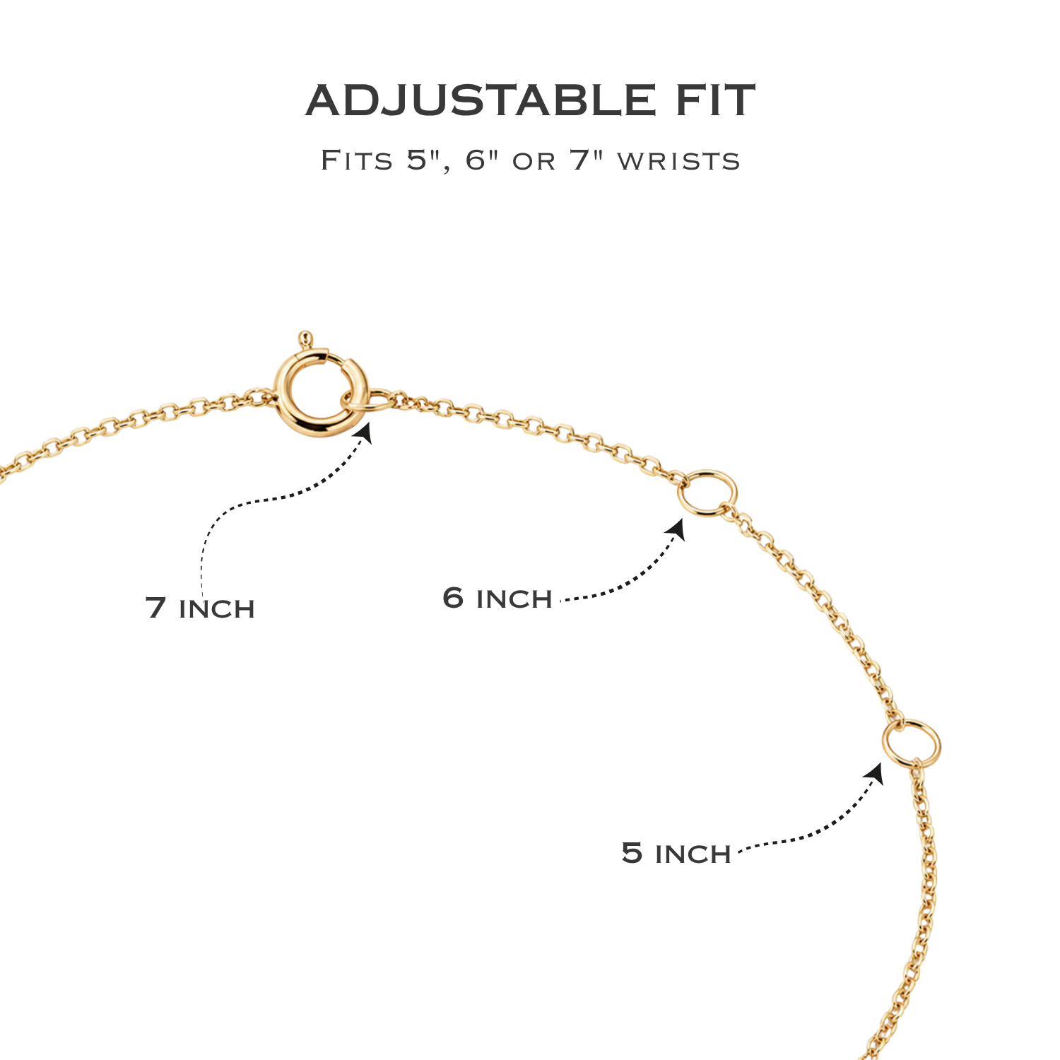 How the adjustable fit works on Bracelets